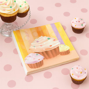 Serviette En Papier Imaginaire Cupcake Douceurs colorées