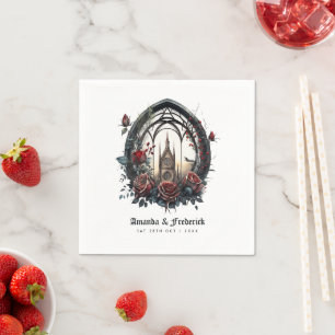 Serviette En Papier Imaginaire foncé Fenêtre Château Mariage gothique