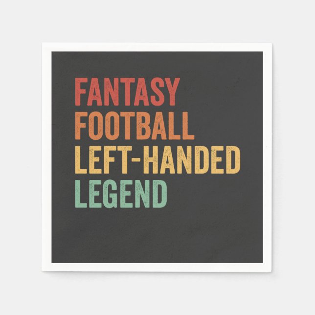 Serviette En Papier Imaginaire Football à gauche légende Drôle Retro (Devant)