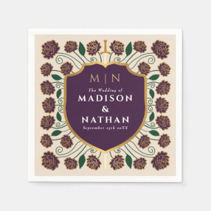 Serviette En Papier Imaginaire médiéval de l'épée et du bouclier Maria