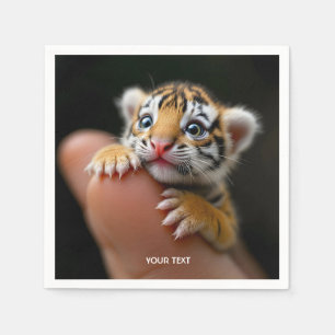 Serviette En Papier Imaginaire mignon bébé Tiger doigt