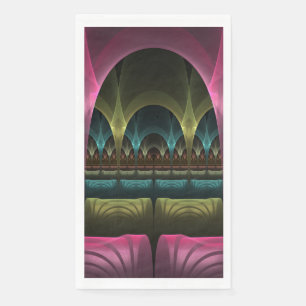 Serviette En Papier Imaginaire spécial Motif Abstrait coloré Fractal