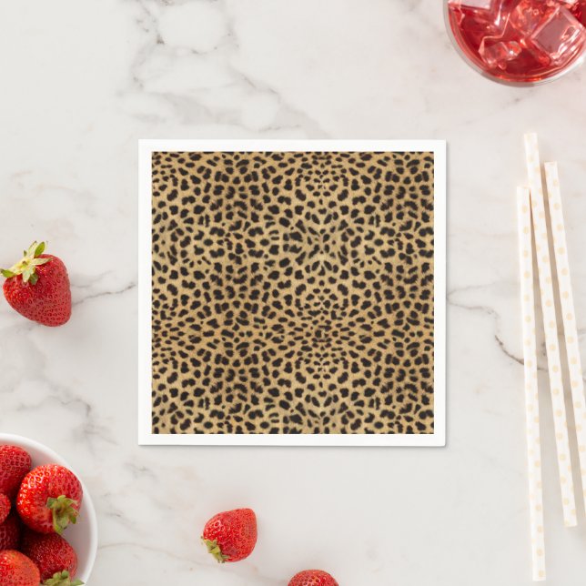Serviette En Papier Impression Cheetah (En situation)