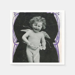 Serviette En Papier Impression de l'ange triste Cherub