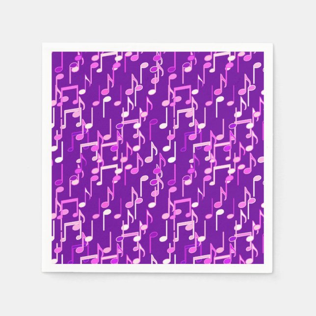 Serviette En Papier Impression musicale - violet violet, multi (Devant)