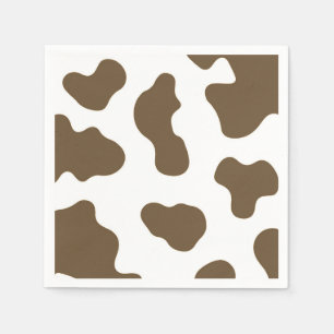 Serviette En Papier Impression vache marron blanc Country Western Rode