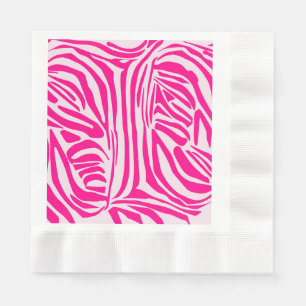 Serviette En Papier Impression zèbre rose
