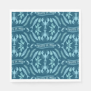 Serviette En Papier Imprimantes Art Décor Fruits De Mer