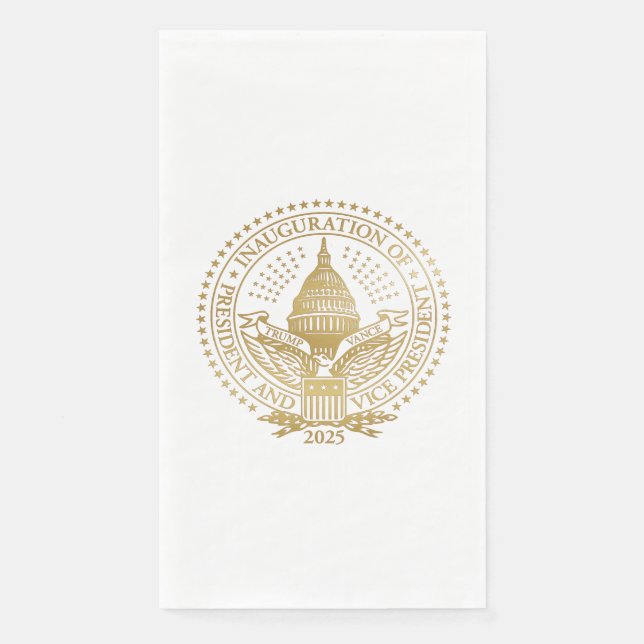Serviette En Papier Inauguration du logo inaugural du président Trump  (Devant)