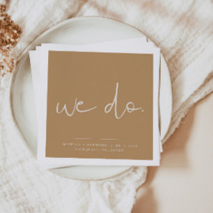 Serviette En Papier INDIE Boho Earth Toned Beige Mariage Nous faisons