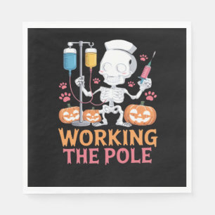 Serviette En Papier Infirmière d'Halloween Squelette drôle Plaisanteri