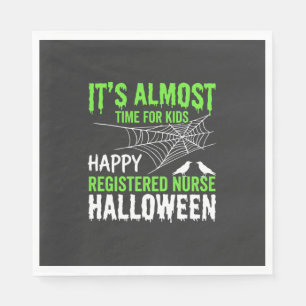 Serviette En Papier Infirmière diplômée Halloween Toile d'araignée et 