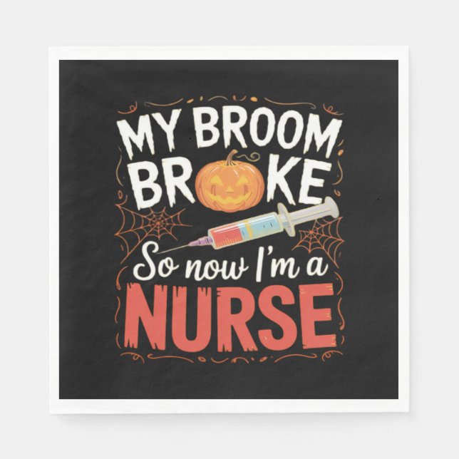 Serviette En Papier Infirmière Drôle Halloween Infirmière Essentiel T- (Devant)