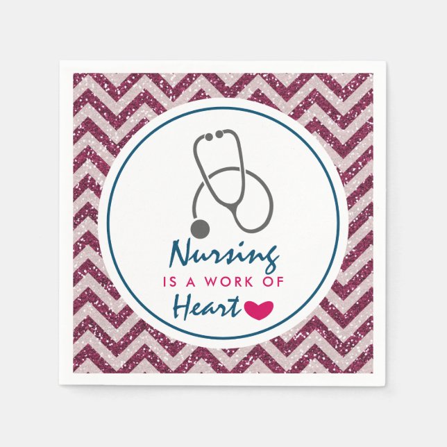 Serviette En Papier Infirmière est une oeuvre de Heart Saying avec Ste (Devant)