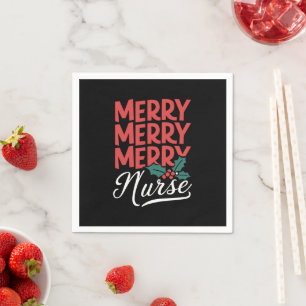 Serviette En Papier Infirmière Noël Joyeux Infirmière Cadeaux De Soins