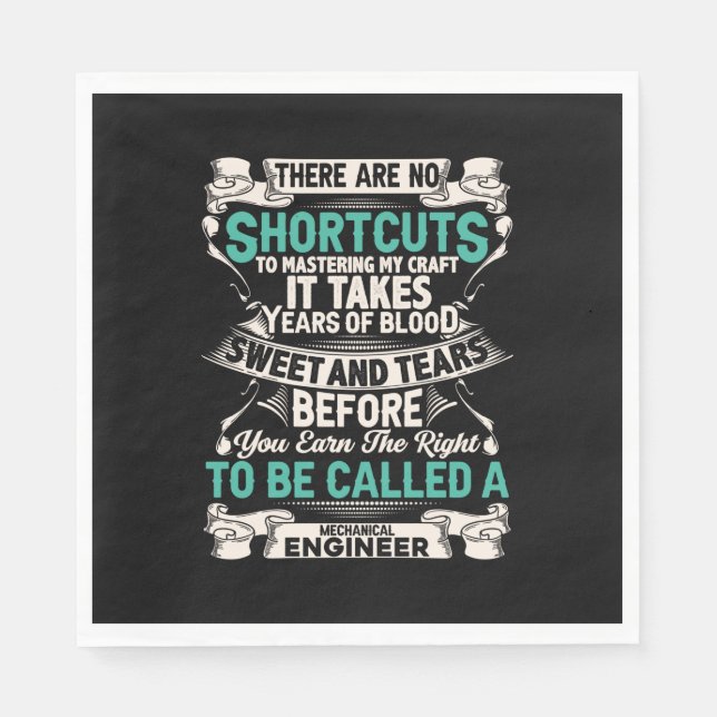 Serviette En Papier Ingénieur mécanicien (Devant)