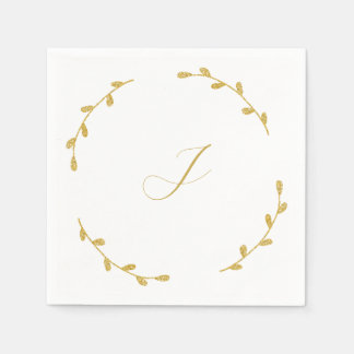 Serviette En Papier Initial Wedding Reception Napkins