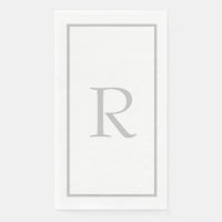 Initiales Monogramme Gris Clair Nom Couleur Person