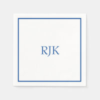 Initiales Monogrammes Nom personnalisé Blue Trendy