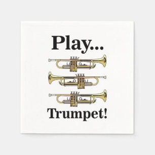 Serviette En Papier Instrument de trompette Fête musicale