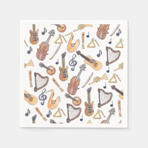Serviette En Papier Instruments de musique
