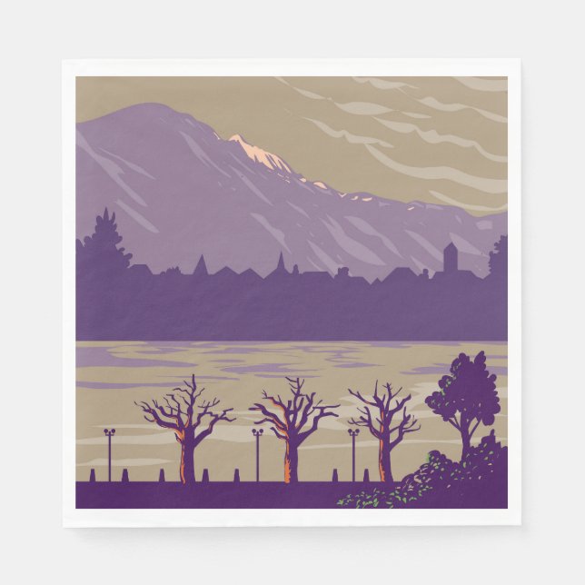 Serviette En Papier Interlaken Suisse (Devant)