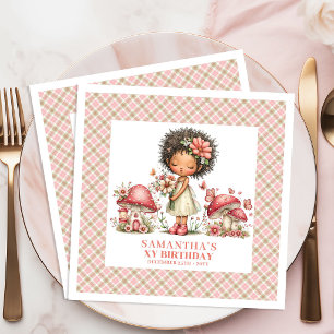 Serviette En Papier Invitation d'anniversaire de fée magique Jardin fa