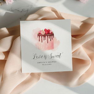 Serviette En Papier Invitation de douche de mariage Love Is Sweet
