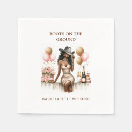 Serviette En Papier Invitation de Fiançailles de Cowgirl