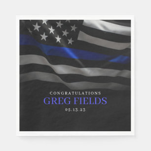 Serviette En Papier Invitation de retraite, retraite de la police,