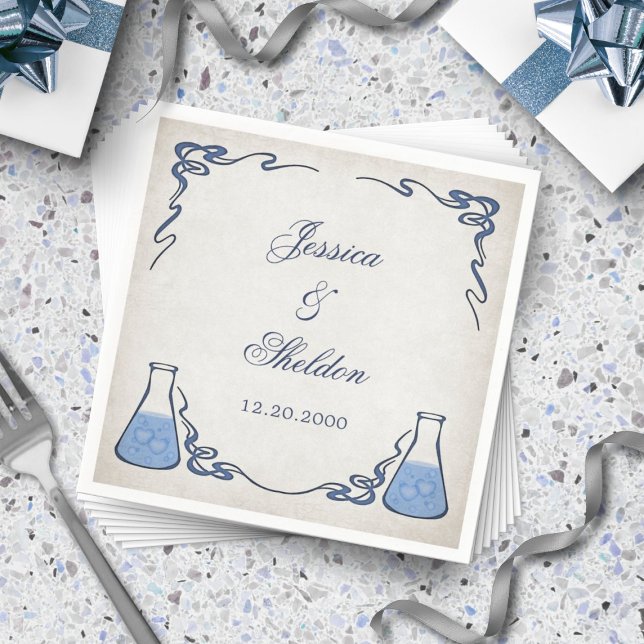 Serviette En Papier Invitations de mariage de l'enseignant en chimie (Créateur téléchargé)