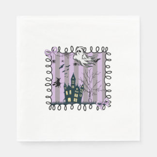 Serviette En Papier Iridescente Coquette Halloween