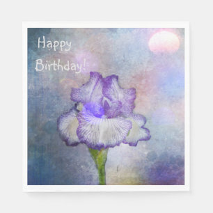 Serviette En Papier Iris doux et joli