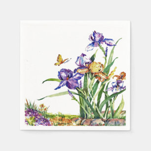 Serviette En Papier Irises sauvages