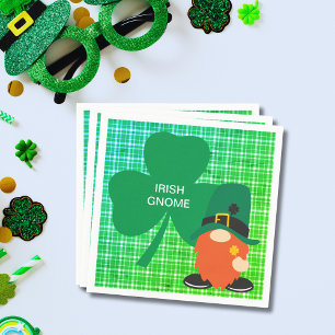 Serviette En Papier Irish Gnome Shamrock St patrick Standard Cocktail
