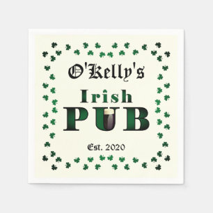 Serviette En Papier Irish Pub Bar Tavern Cocktail Boisson Napkin