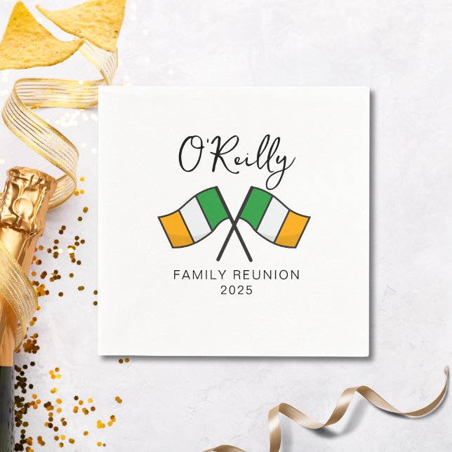 Serviette En Papier Irlande Drapeau Famille Réunion (Créateur téléchargé)