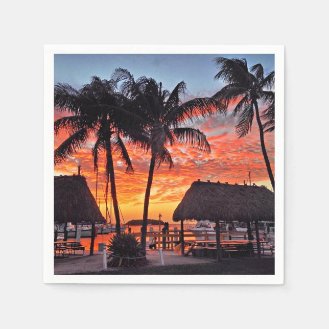 Serviette En Papier Islamorada, coucher de soleil de Floride (Devant)