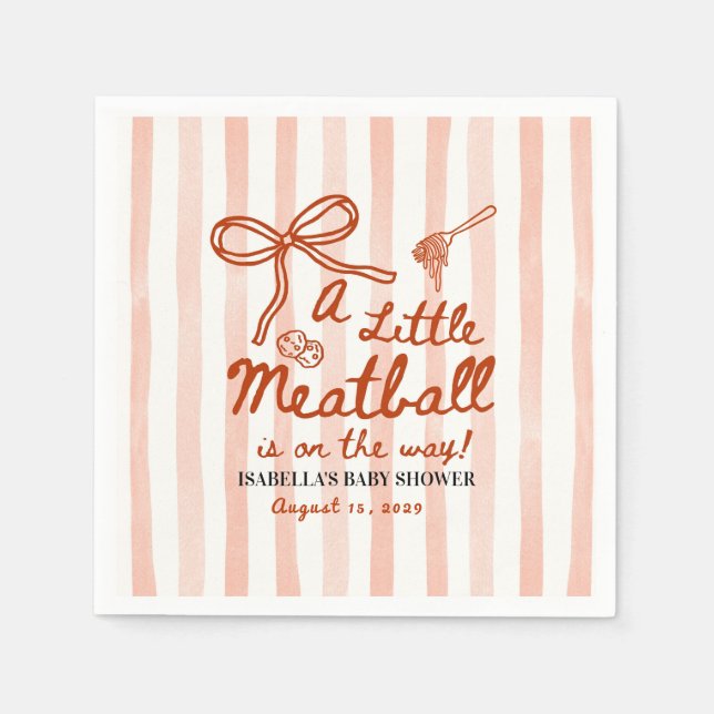 Serviette En Papier Italian Baby Shower Theme (Devant)