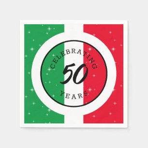 Serviette En Papier Italie Drapeau italien Italie Anniversaire