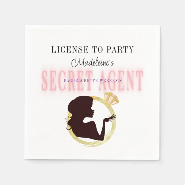 Serviette En Papier Itinéraire de la licence de l'agent secret (Devant)
