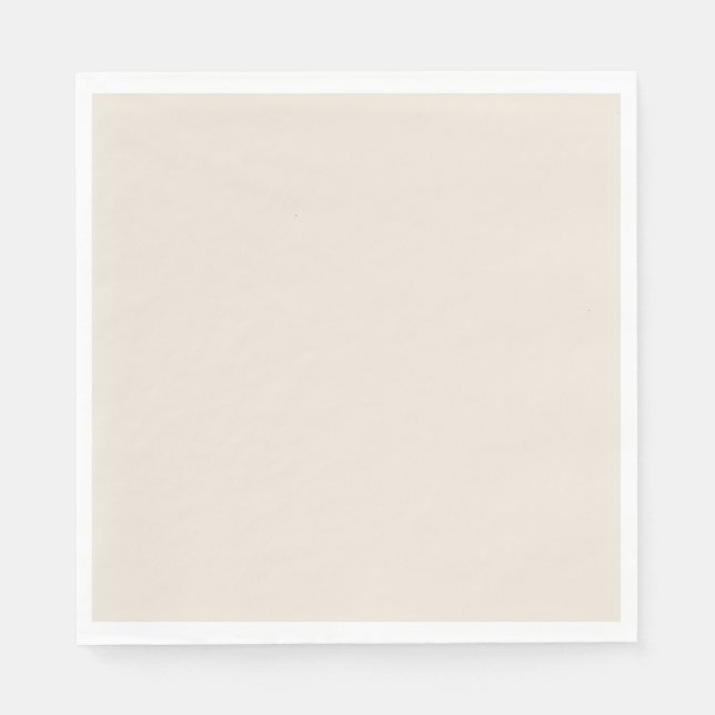 Serviette En Papier Ivoire beige crème solide (Devant)
