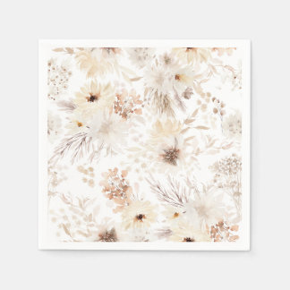 Serviette En Papier Ivory Boho Floral