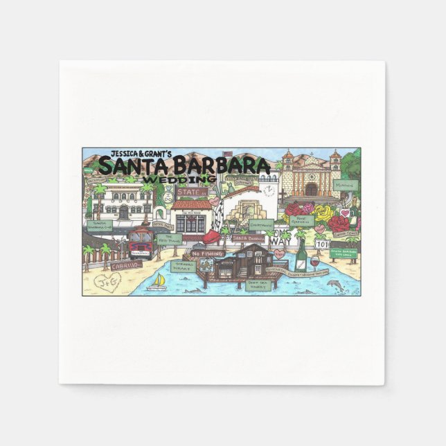 Serviette En Papier J + G Serviettes de cocktail (Devant)