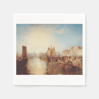 Serviette En Papier J.M.W. Turner : Port de Dieppe Beaux-arts romantiq