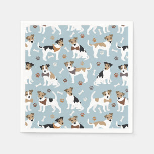 Serviette En Papier Jack Russell Patrouilles Terrier et serviettes d'o