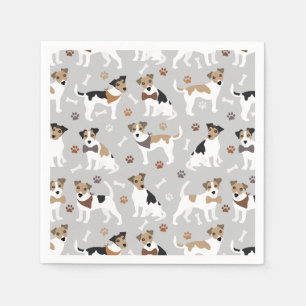 Serviette En Papier Jack Russell Patrouilles Terrier et serviettes d'o