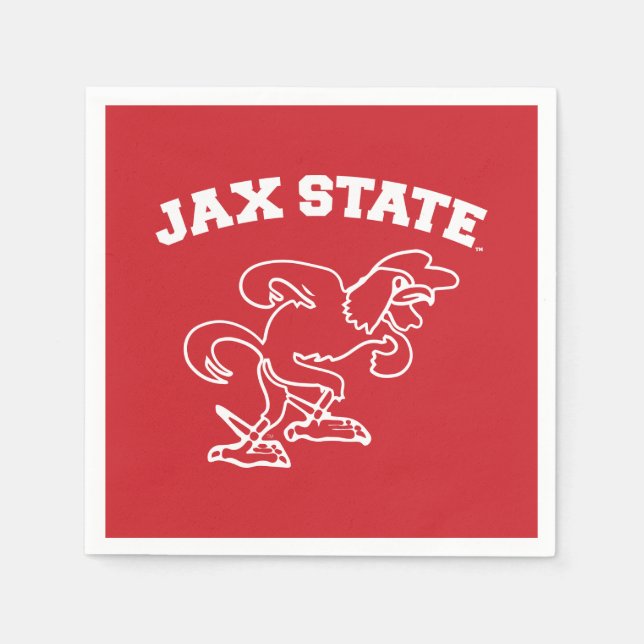 Serviette En Papier Jacksonville State University JAX State Gamecocks (Devant)