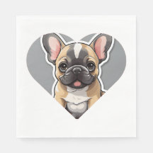 J'ADORE BULLDOGS FRANÇAIS jolie caricature chiot d