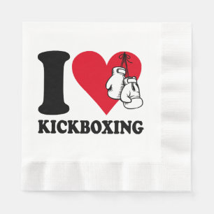 Serviette En Papier J'adore le kickboxing